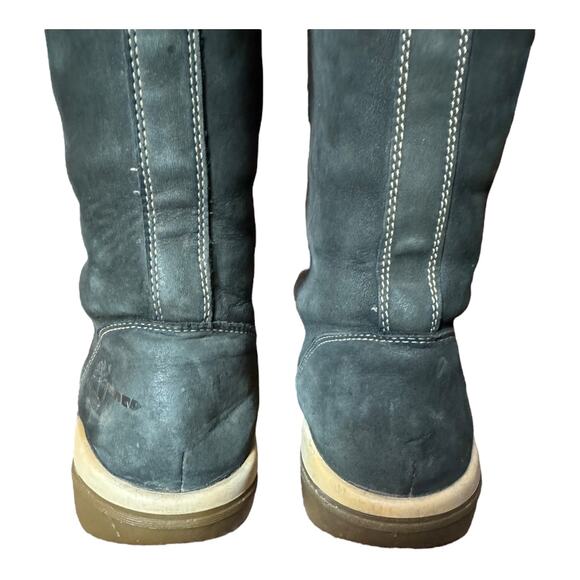 TIMBERLAND Kickadilla Black Nubuck Leather Faux Fur Lace Up Boots size 7.5 - Picture 14 of 15